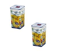 2 X & Lock Lock-Contenitore per alimenti quadrato, 4L, 135,3 ml)