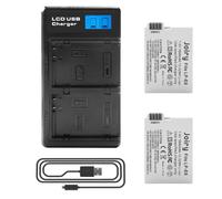 2 X LP-E8 Batteria di Ricambio e LCD Doppio caricatore Compatibile con Canon Rebel T2i, T3i, T4i, T5i, EOS 550D, 600D, 650D, 700D, Kiss X4, X5, X6 Digital Camera