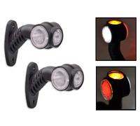 2 X Luci Marker Con Base In Gomma 12-24V 3 Colori Luci Impermeabili Di Recupero