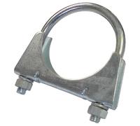 2 X M8 Tubo Morsetto/U Bullone Clamps con Dadi / Acciaio Dolce Connettore Giunto