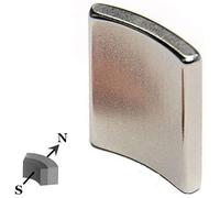 2 x Magnete Segmento Arco 45° Neodimio - NORD - R. 37,5mm r. 33,5 mm - Altezza 25mm - Spessore 4mm - 2 pezzi - Magneti per motori - Calamite potenti in terre rare