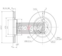 2 x MAXGEAR 19-2301 Disco freno per HONDA