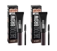2 x Maybelline Tattoo Brow Waterproof Gel - 07 Black Brown