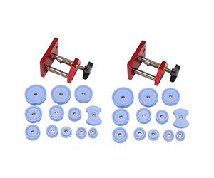 2 x Micropress Case Medium Heavy Duty Case Micropress Tool con 24 fustelle in nylon per la riparazione di orologi, rosso e blu, Rosso e blu.