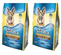 2 X MONGE SIMBA ALIMENTO CROCCHETTE DA 20 KG AL POLLO CANI ADULTI CROCCANTINI