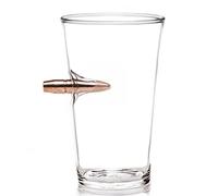 2 x Monkey Bullet Pint Glass - With A .50 Cal Bullet
