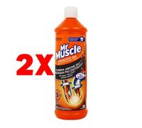 2 X MR MUSCLE Gel Disgorgante Idrico 1000 Millilitri per Casa