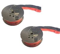 2 x Nastro Colorato Tg. 44 Computer Addo-X Odhner Facit Metallo Coil 13mm Rarità