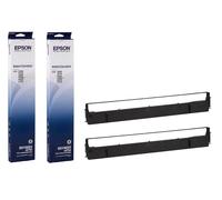 2 X Nastro Originale Epson LQ 1000 1010 1050 1070 1170 / 7754 S015022 NYLON