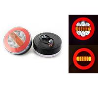 2x LED 12v Posteriore Neon Splendore Hamburger Fari Camion Rimorchio Furgone