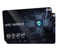 2 X NFC Shield Card - RFID & NFC protezione/blocker - Made in Germany - Protegge l'intero portafoglio e custodia per carte di credito con le vostre carte di credito e carte di credito - mai più