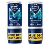 2 x NIVEA MEN Dry Roll-On Deodorante (50 ml) Magnesio 0% Alcool e Alluminio