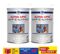 2 x nuova bevanda in polvere latte colostro Alpha Lipid Lifeline 450 g spediz...