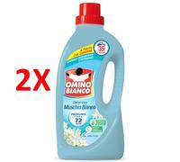 2 X Omino Bianco Detersivo Liquido - Profumazione Muschio Bianco Bucato Lavatri