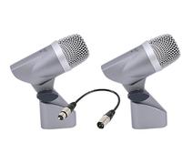 2 x Omnitronic mic 77 m rack tamburo, microfono e cavo XLR pacchetto metallo fascia
