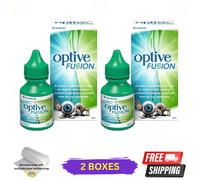 2 X Optive Fusion 10ml Lubricant eye drops