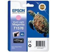 2 X ORIGINALE EPSON T1576XL MAGENTA CHIARO C13T15764010 PER EPSON STYLUS PHOTO R