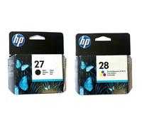 2 X Originale Inchiostro HP PSC 1210 1215 1305 1310 1315 1350/27 + 28 Set