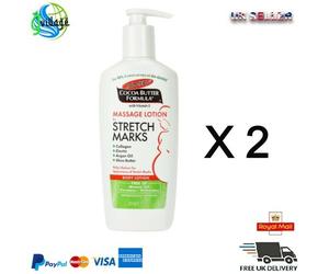 2 X Palmer's Cacao Burro Formula Massaggio Lozione per Smagliature, 250ml