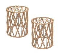 2 x paralume in rattan, lampada a sospensione, piccolo boho di carta, paralume da appendere, cestello, accessorio per lampada da tavolo, lampada da soffitto