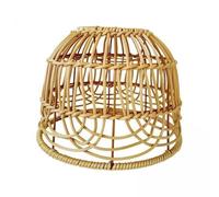 2 x paralumi in rattan intrecciato a mano in vimini per lampada a sospensione 20 x 15 cm paralume in tessuto naturale per caffetteria sala da tè camera da letto soggiorno