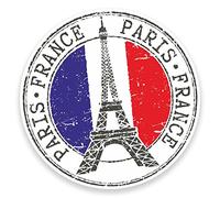 2 x Parigi Torre Eiffel Francia Sticker Car Laptop Decal Viaggio Bagaglio Tag #9271 (10 cm di larghezza x 10 cm di altezza)