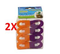 2 X Parodi Tina La Mollettina Per Sacchetti 8 Pz