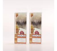 2 x pennelli da barba Golddachs punte in argento nero-argento 1 pezzo