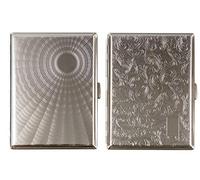 2 x portasigarette argento metallo per 16 sigarette di lunghezza normale + 100 mm, custodia - LK Trend & Style