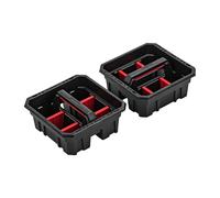 2 x portautensili cassetta degli attrezzi in plastica nera porta attrezzi 30 cm