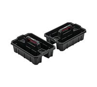 2 x portautensili cassetta degli attrezzi in plastica nera porta attrezzi 49 cm