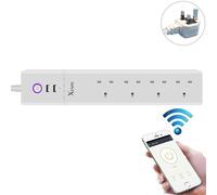 2 x porte USB + 4 x presa UK Plug Jack WiFi Telecomando Smart Power Presa Funzio