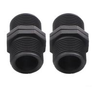 2 x PP IBC serbatoio boccola maschio filettato raccordo flangia connettore per acqua piovana giardino irrigazione tubo giunto 1/2 3/4 1 pollice (2,5 cm)