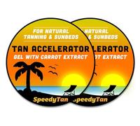 2 x Premium Tan Accelerator Cream - per uso lettino e abbronzatura naturale - acceleratore naturale dell'abbronzatura con olio di carota - marchio con sede nel Regno Unito