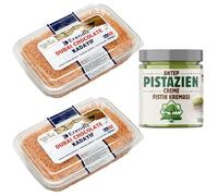 2 X Pufai Erendiz tostati Kadaifi, filo di pasta, speciale per il cioccolato Dubai, capelli d'angelo, in pratica confezione Kadayıf, lunga durata 200 grammi con crema al pistacchio 200 gr