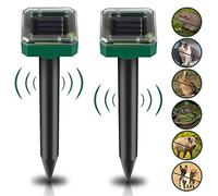 2 x Repellente solare talpa: repellente per roditori solare, impermeabile IP65 repellente per gatti all'aperto e ultrasuoni anti talpa per respingere, lotta
