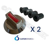 2 X Resistente Universal Controllo Pomello Piastra Graticola Griglia da Barbecue