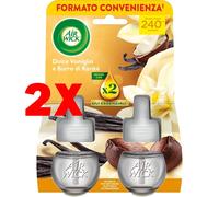 Air Wick Diffusore Elettrico di Oli Essenziali, 2 Ricariche per Diffusore Elettrico alla Fragranza Dolce Vaniglia e Burro di Karitè, Profumatore per Ambienti Elettrico con Oli Essenziali