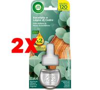 Air Wick Diffusore Elettrico Oli Essenziali 6 Ricariche Eucalipto e Cedro