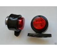 2 X Rimorchio Parafango Traino Rosso/Bianco Evidenziatore Luci 2