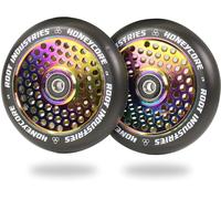 2 X Root Industries Honeycore Scooter Stunt Ruolo 110mm Neochrome Rainbow PU /