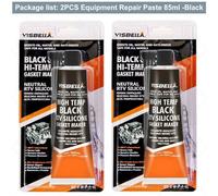 2 X Rtv Silicone Istantaneo Guarnizione Maker Nero Alta Temp Sigillante 85g