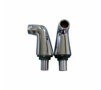 2 X Rubinetto Curva Riduzione 1.3cm x 1.9cm Cromato Bsp Raccordi Lavello Gomito