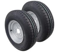 2 X Ruota 145/80R10 Ruota Completa 145 R 10 145/10 LK 100x4 Cerchio 3,50x10