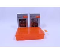 2 X Sägeketten Stihl 3612 000 0055 - 1,3Mm 3/8" / 55 Tg / 40Cm Hart + Kettenbox