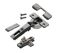 2 x Salice Cerniere a Scodellino Serie 700 Titanio Antracite con Ammortizzatore Integrato nella Scatolina 110° T48 Applicazione Angolare di SO-TECH®