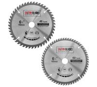 2 x Saxton TCT Sega circolare lame 160mm x 20mm per Festool TS55 Bosch Makita Confezione B