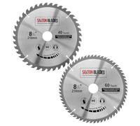 2 x Saxton TCT Sega circolare lame 210mm x 30mm per Festool Bosch Makita Confezione