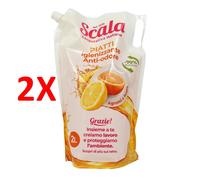 2 X Scala Piatti Iginizzante Anti Odore Agrumi E Aceto Ecoricarica Busta 2 Lt