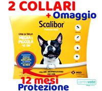 2 X SCALIBOR 48 cm → Collare Antiparassitario per cani di taglia Piccola e Media